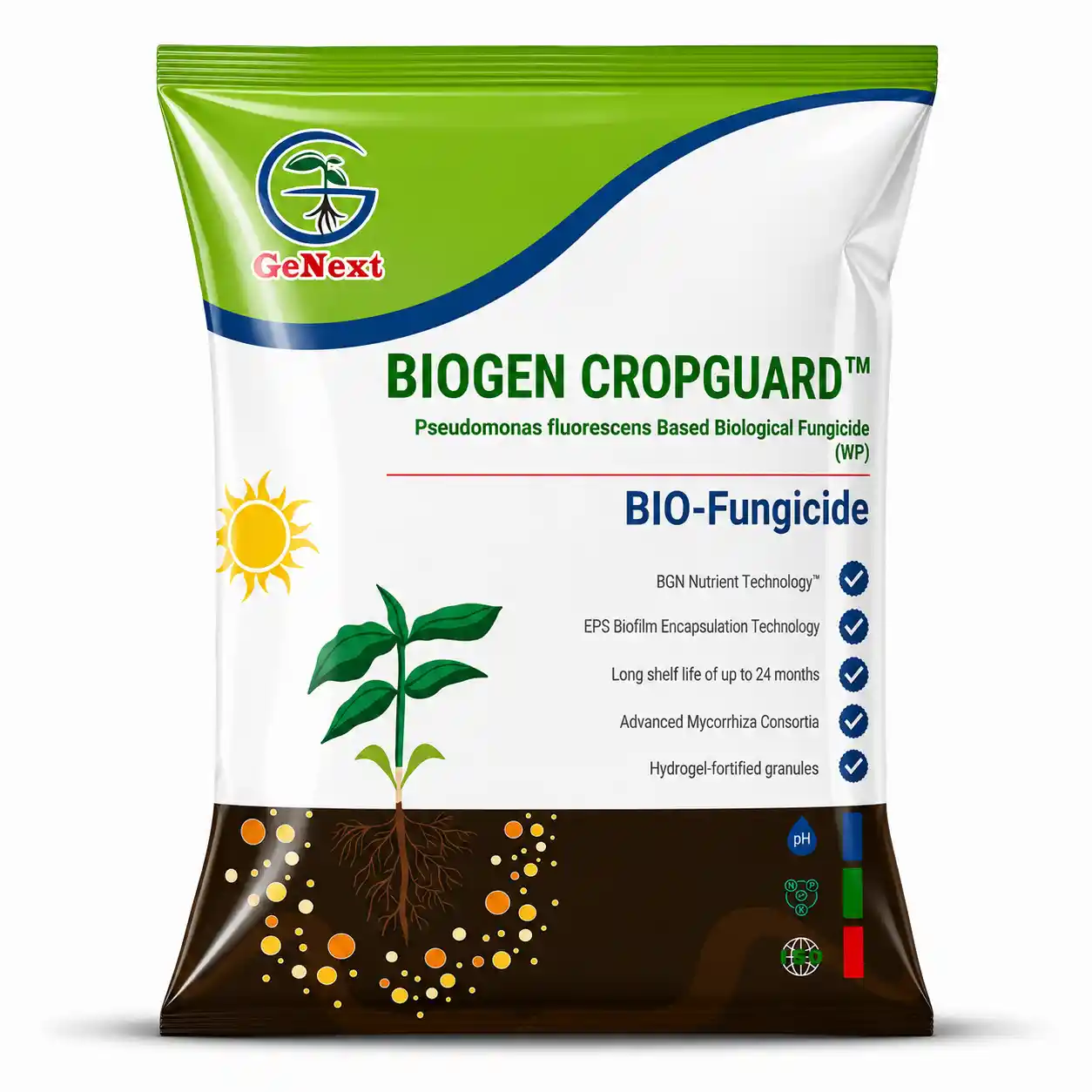 BIOGEN CropGuard™ Pseudomonas fluorescens Based Biological Fungicide (WP)